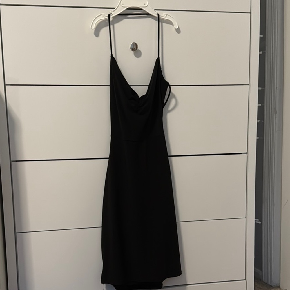 Windsor Black Spaghetti Strap Slip Dress